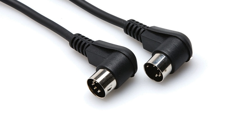 Hosa MIDI Cable, Right-Angle, 5ft