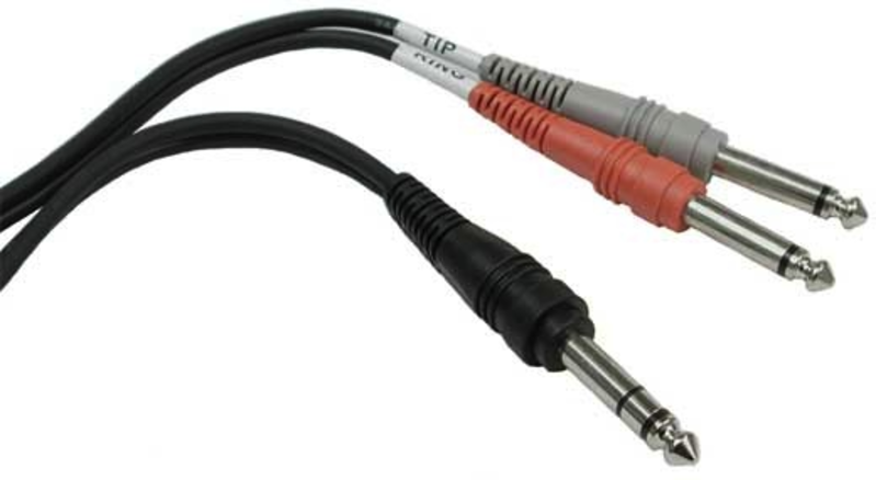 Hosa Hosa Cable, 1/4" Stereo to Dual 1/4" Mono, 6ft