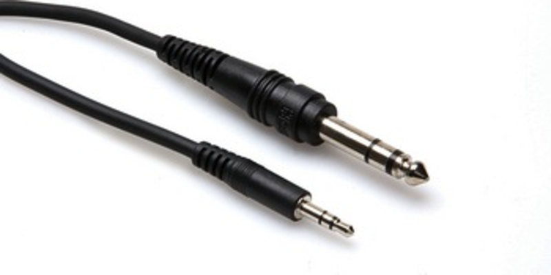 Hosa Cable, 3.5mm to 1/4" Stereo, 5ft