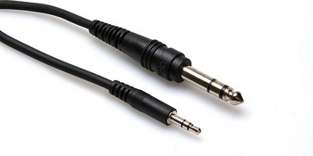 Hosa Cable, 3.5mm to 1/4" Stereo, 5ft