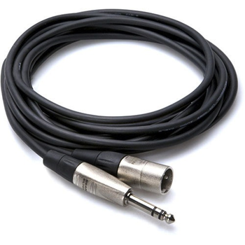 Hosa Pro Microphone Cable, XLR Male to 1/4" Balanced, 5ft