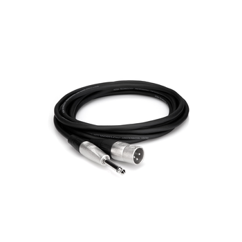 Hosa Pro Microphone Cable, XLR Male to 1/4”, Unbalanced, 10ft