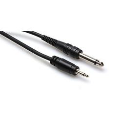Hosa Cable, 3.5mm Mono to 1/4" Mono, 10ft