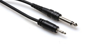 Hosa Cable, 3.5mm Mono to 1/4" Mono, 10ft