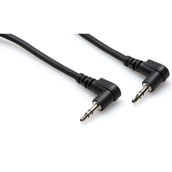 Hosa Cable, Right-Angle 3.5mm Stereo to Same, 8”
