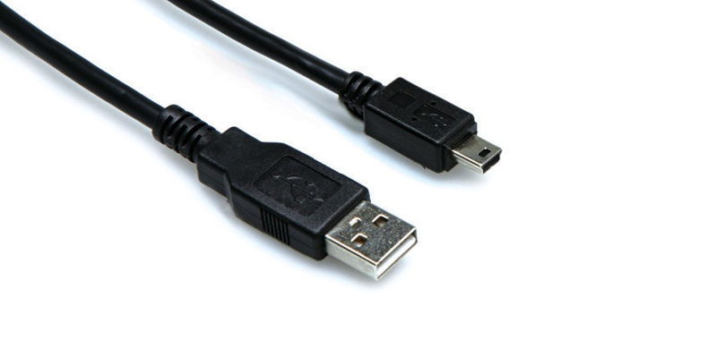 Hosa USB Cable, Type A to Mini-B, 6ft