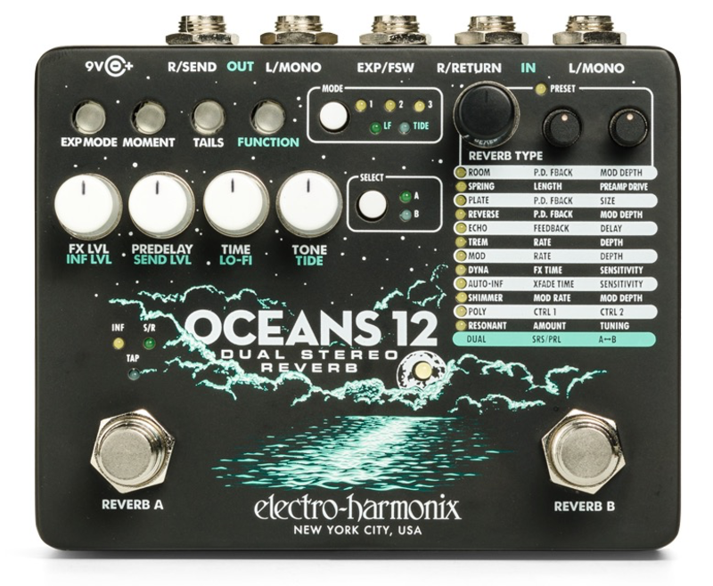 Electro Harmonix Oceans 12 Reverb - Control Voltage