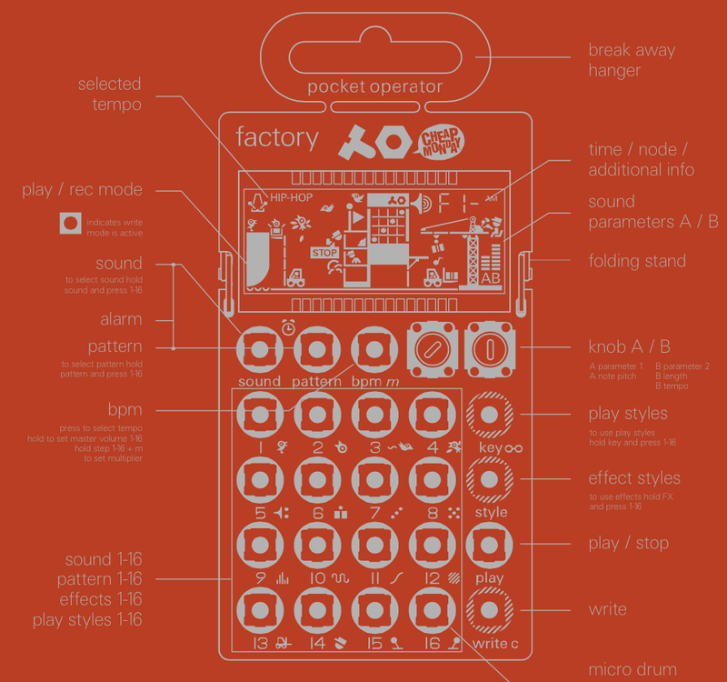 Teenage Engineering PO-16 Factory Synthesizer 