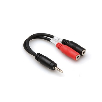 Hosa Y-Cable, 3.5mm Stereo Male to Dual 3.5mm Mono Female