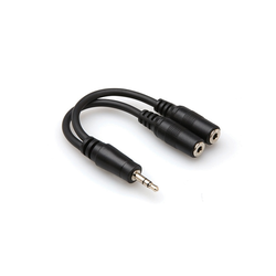 Hosa Y-Cable, 3.5mm Stereo Male to Dual 3.5mm Stereo Female