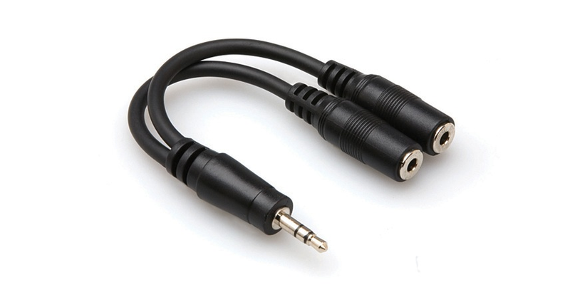 Hosa Y-Cable, 3.5mm Stereo Male to Dual 3.5mm Stereo Female