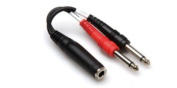 Hosa Y-Cable, 1/4" Stereo Female to Dual 1/4" Mono Male