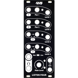 4ms Listen 4 Faceplate - Black