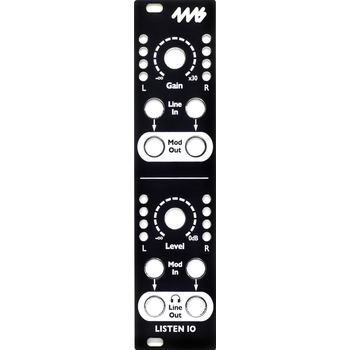 4ms Listen IN/OUT Faceplate - Black