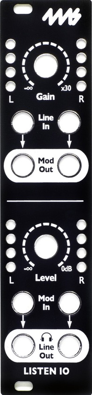 4ms Listen IN/OUT Faceplate - Black