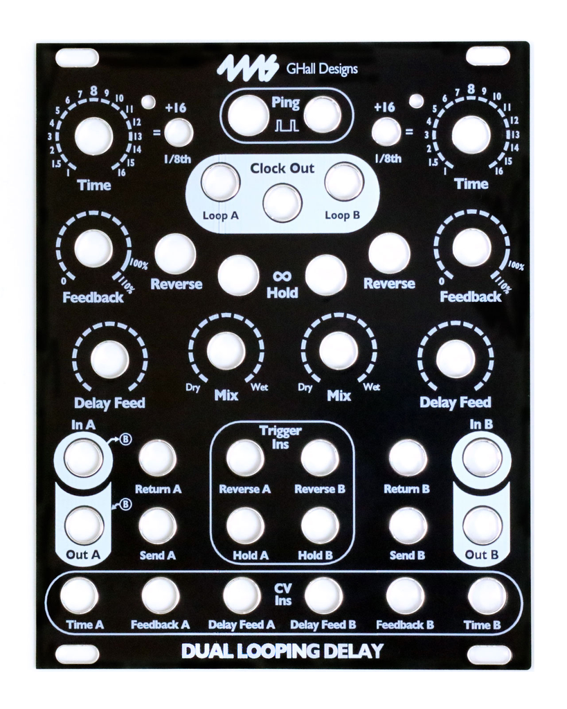 4ms DLD Faceplate - Black - Control Voltage