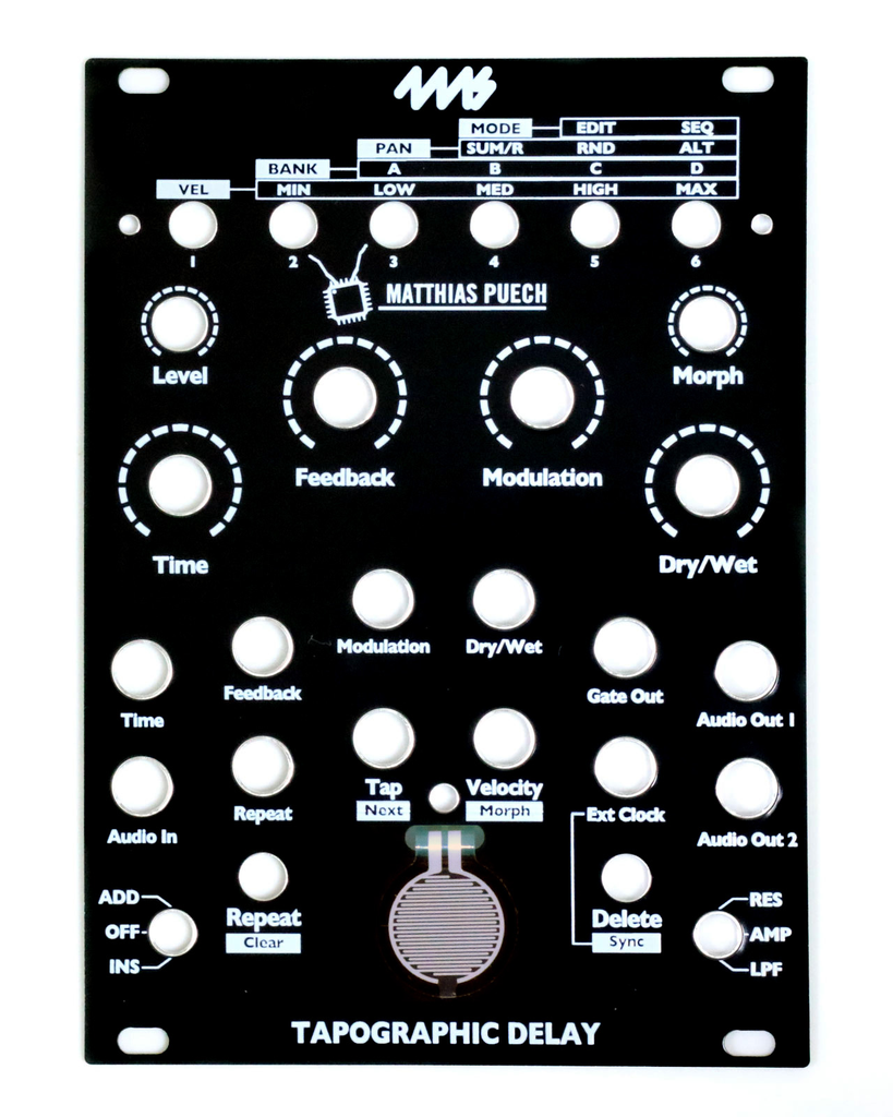 4ms Tapographic Delay (TD) Faceplate - Black