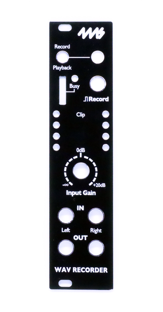 4ms WAV Recorder (WR) Faceplate - Black - Control Voltage