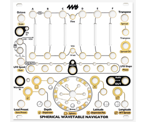 4ms Spherical Wavetable Navigator (SWN) Faceplate - White