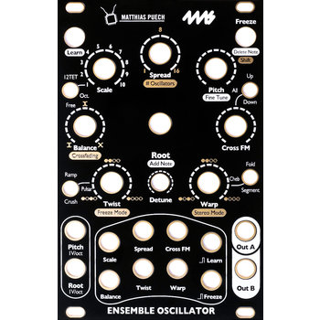 4ms Ensemble Oscillator Faceplate - Black - Control Voltage