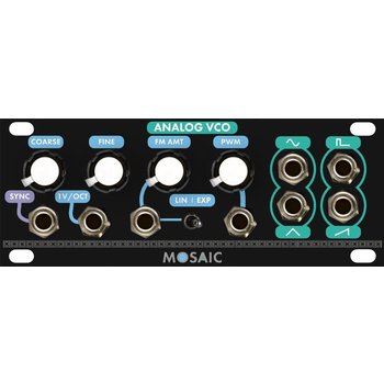 Mosaic 1U Analog VCO, Black