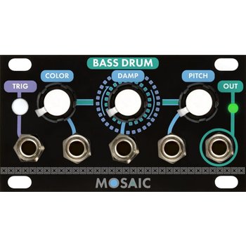 Mosaic 1U Bass Drum, Black, DEMO UNIT