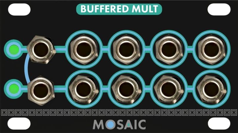 Mosaic 1U Buffered Signal Multiplier, Black