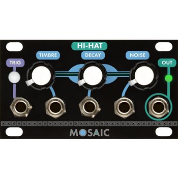 Mosaic 1U Hi-Hat, Black, DEMO UNIT