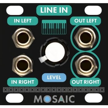 Mosaic 1U Line Input, Black