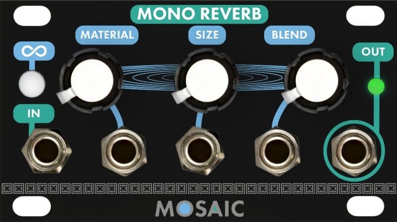 Mosaic 1U Mono Reverb, Black