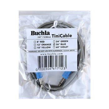 Buchla 3.58mm TiniCable, 36", Blue