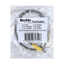 Buchla 3.58mm TiniCable, 18", Yellow