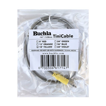 Buchla 3.58mm TiniCable, 18", Yellow