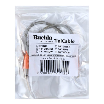 Buchla 3.58mm TiniCable, 12", Orange