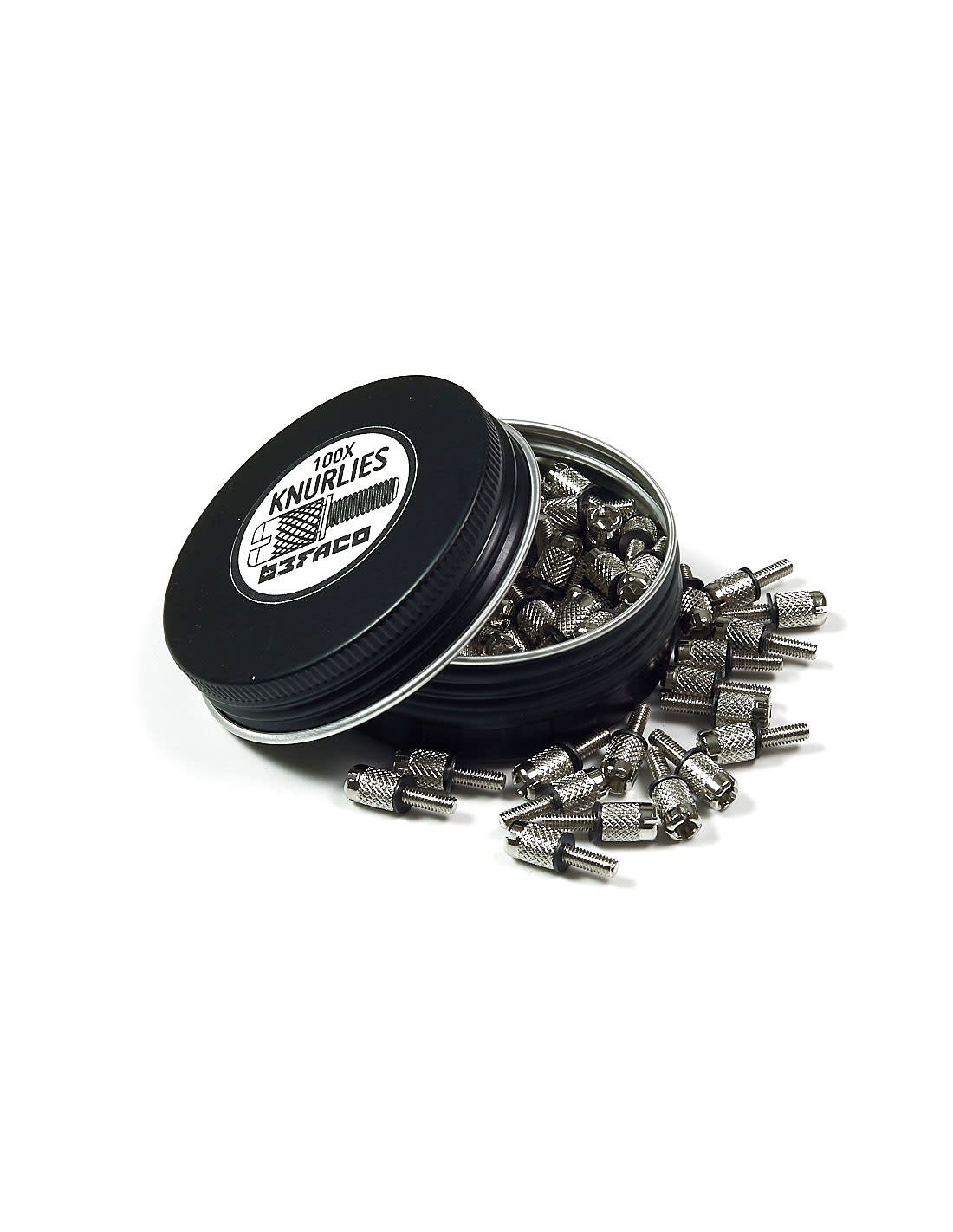 Befaco Knurlies, M2.5 (Silver), 100pk