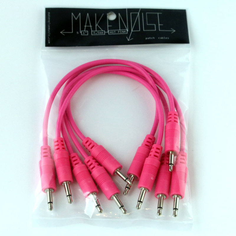 Make Noise 6" Hot Pink 3.5mm Patch Cables 5pk