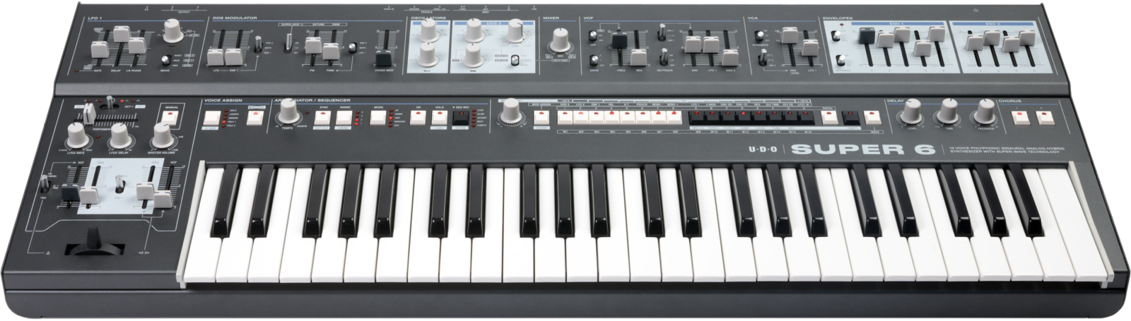 UDO Audio Super 6 Keyboard, BLACK