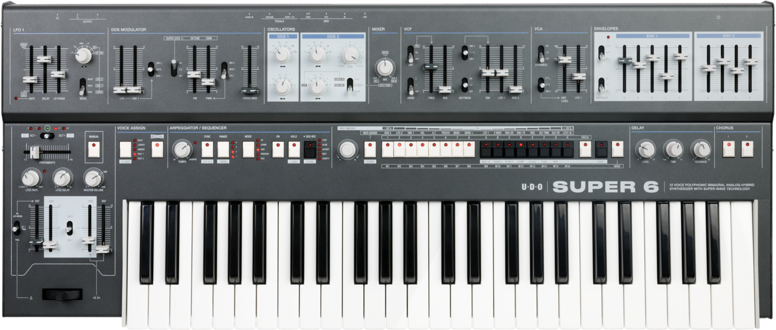 UDO Audio Super 6 Keyboard, BLACK