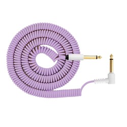MyVolts Candycords 1/4" Straight to Right-Angle Mono Curly Cable, Purple