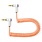 MyVolts Candycords 3.5mm Right-Angle to Same, Stereo Curly Cable, Peach