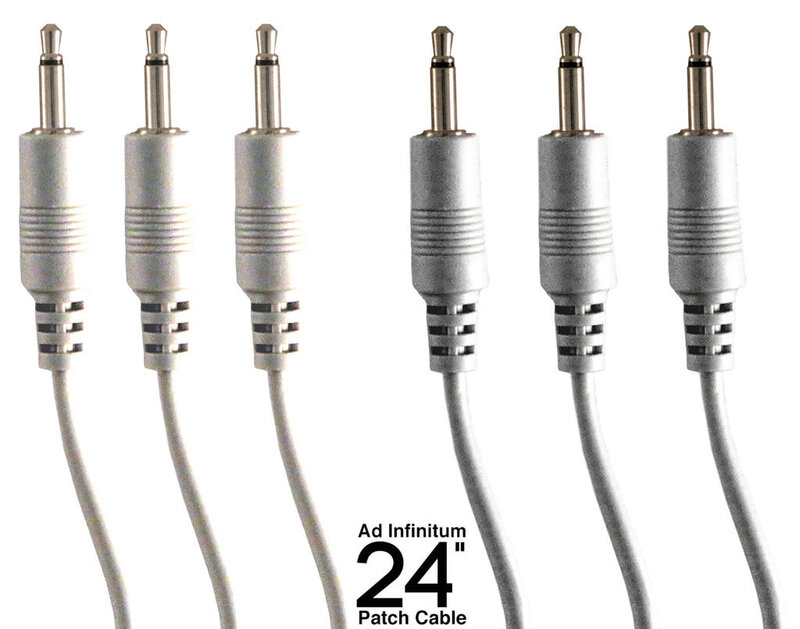 Ad Infinitum 24" Multi Gray 3.5mm Patch Cables 6pk