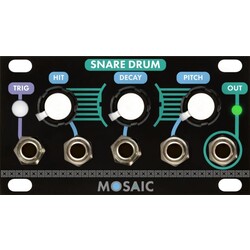Mosaic 1U Snare Drum, Black, DEMO UNIT