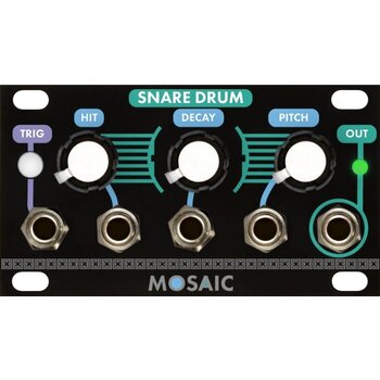 Mosaic 1U Snare Drum, Black, DEMO UNIT