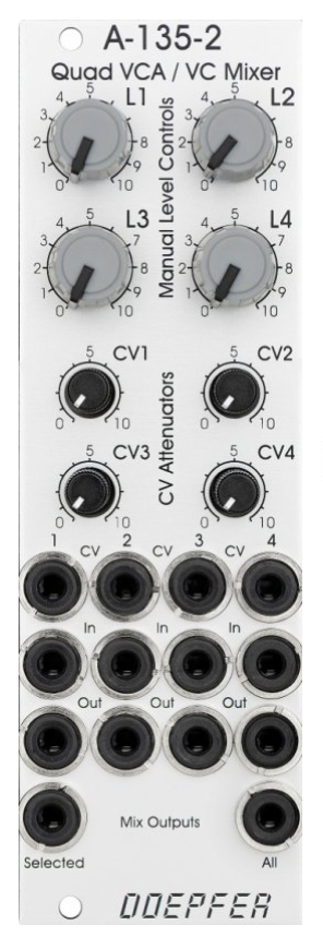 Doepfer A-135-2 Quad VCA/ Mixer, USED
