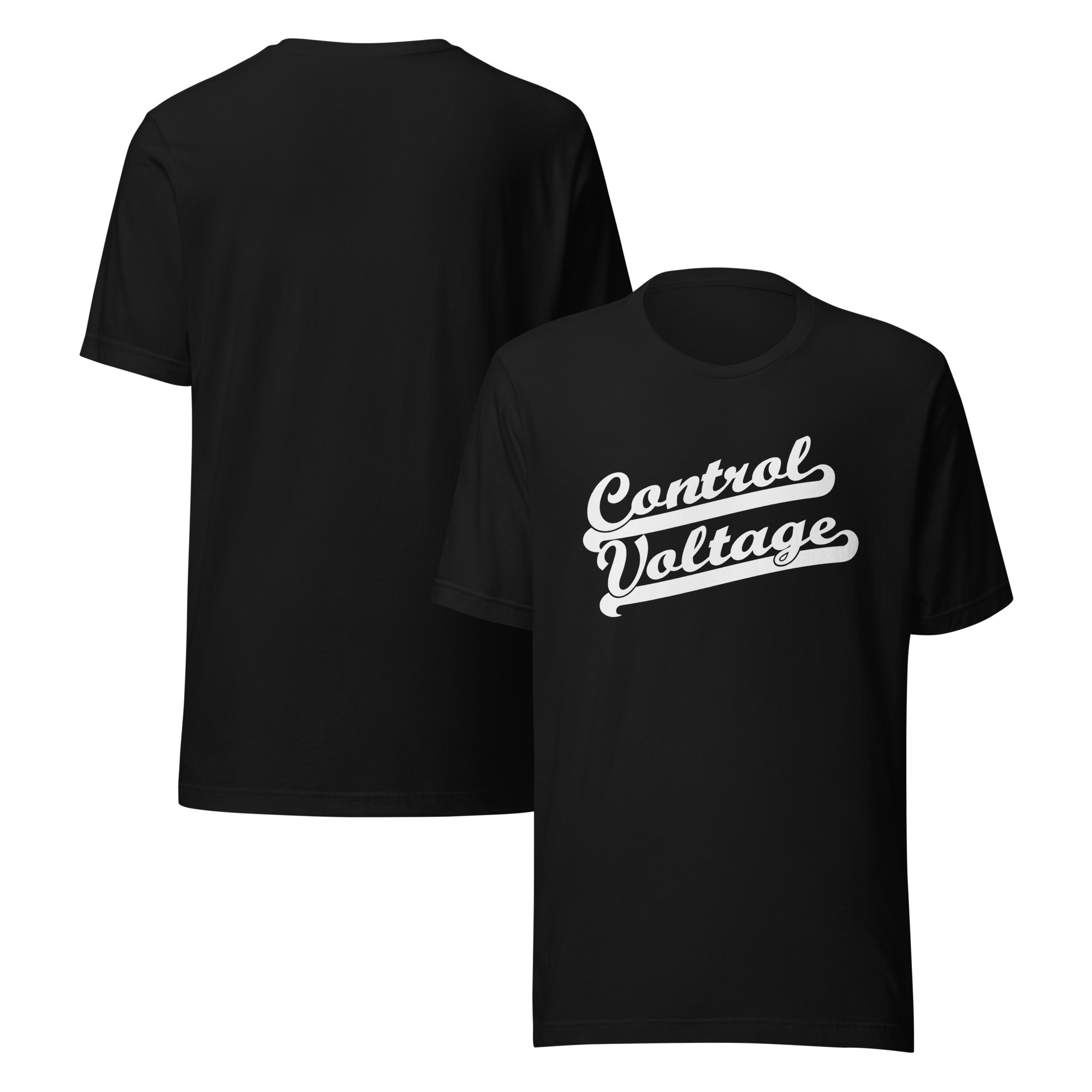 Control Voltage T-Shirt - Baseball Font