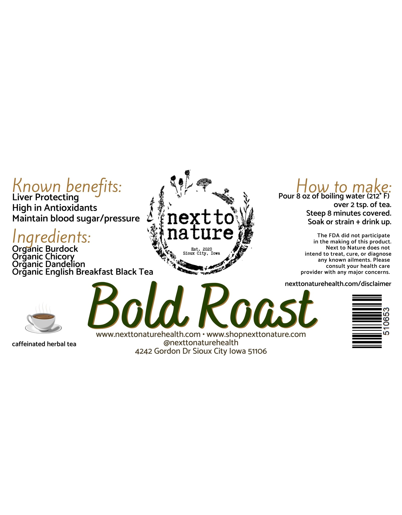 Next to Nature Bold Roast Herbal Blend by Next to Nature