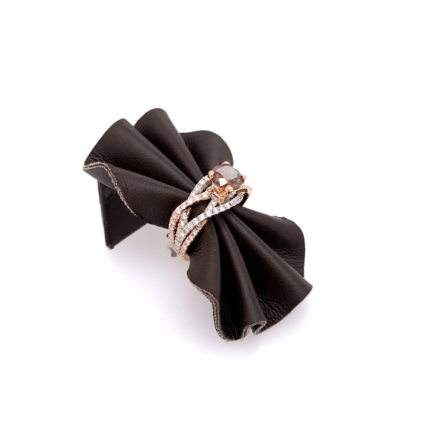 14k Chocolate Diamond Two-Toned Ring