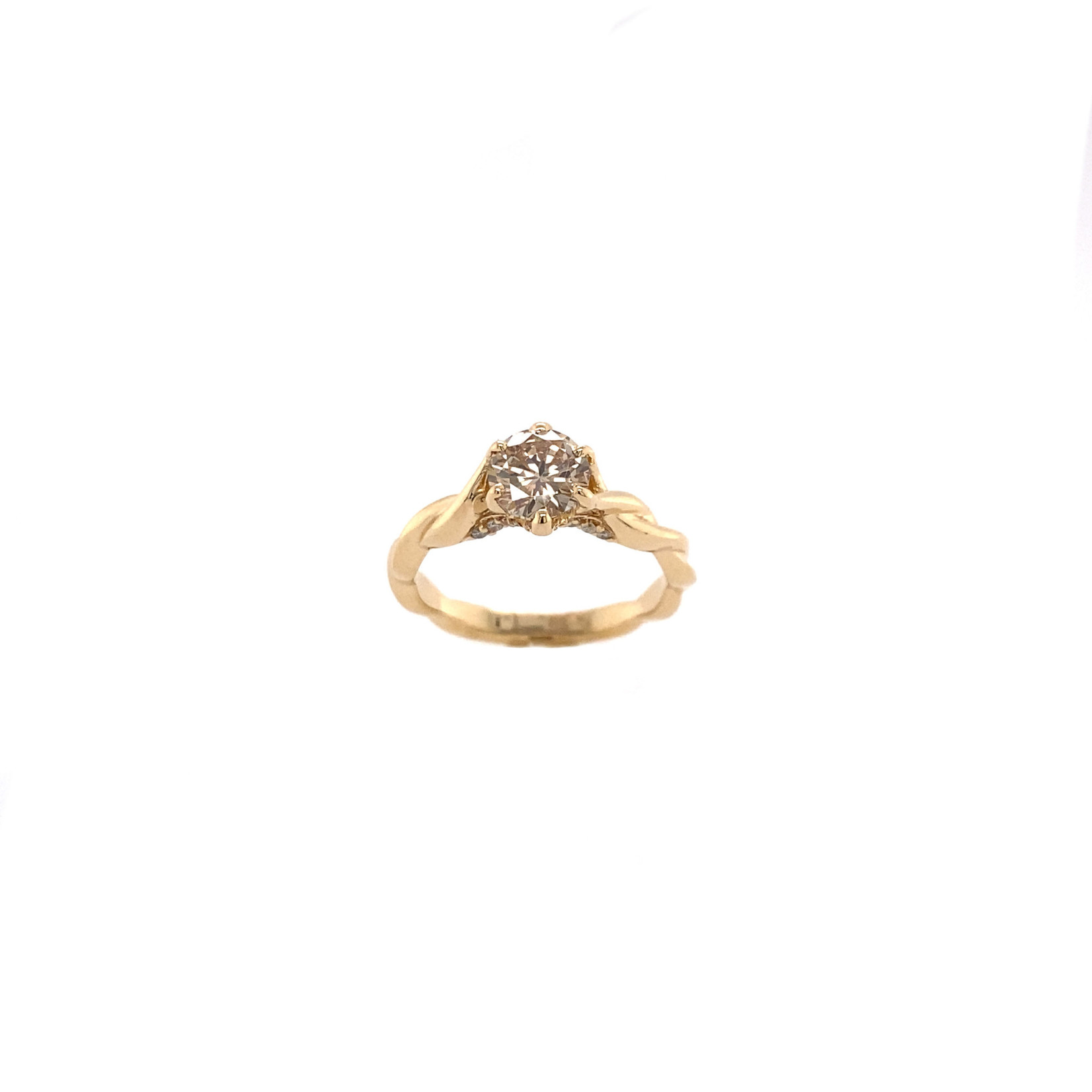 14k Yellow Gold Champagne Diamond Ring