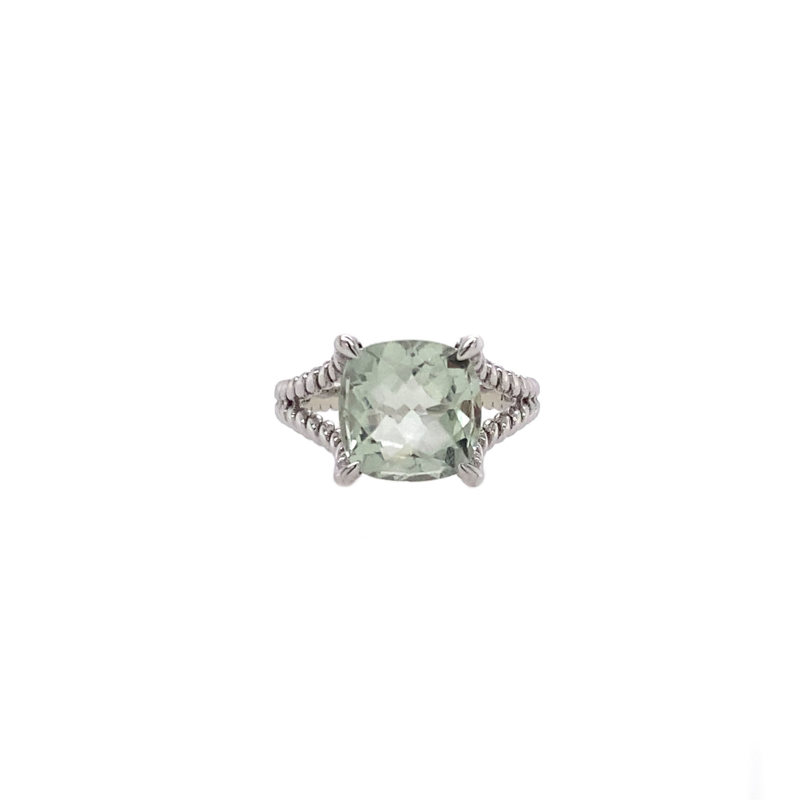 10K White Gold Amethyst Ring Size 7