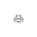 10k White Gold Amethyst Ring, Size 7